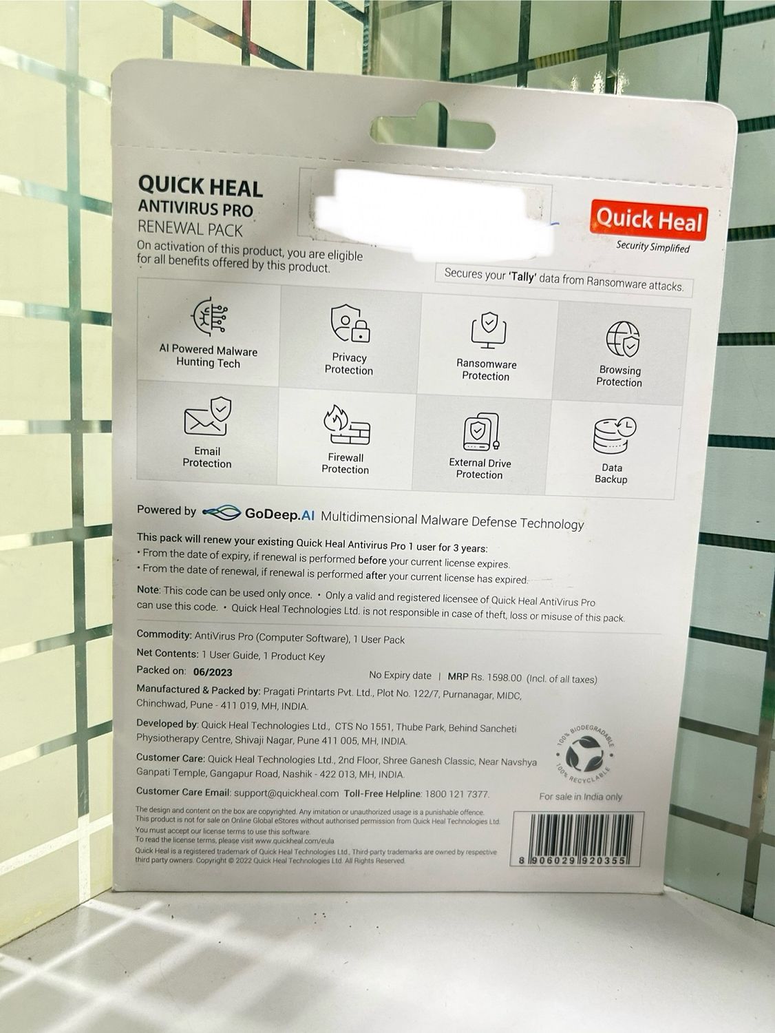 Renewal, 1 User, 3 Year, Quick Heal Antivirus Pro Renewal, 1 User, 3 Year, Quick Heal Antivirus Pro