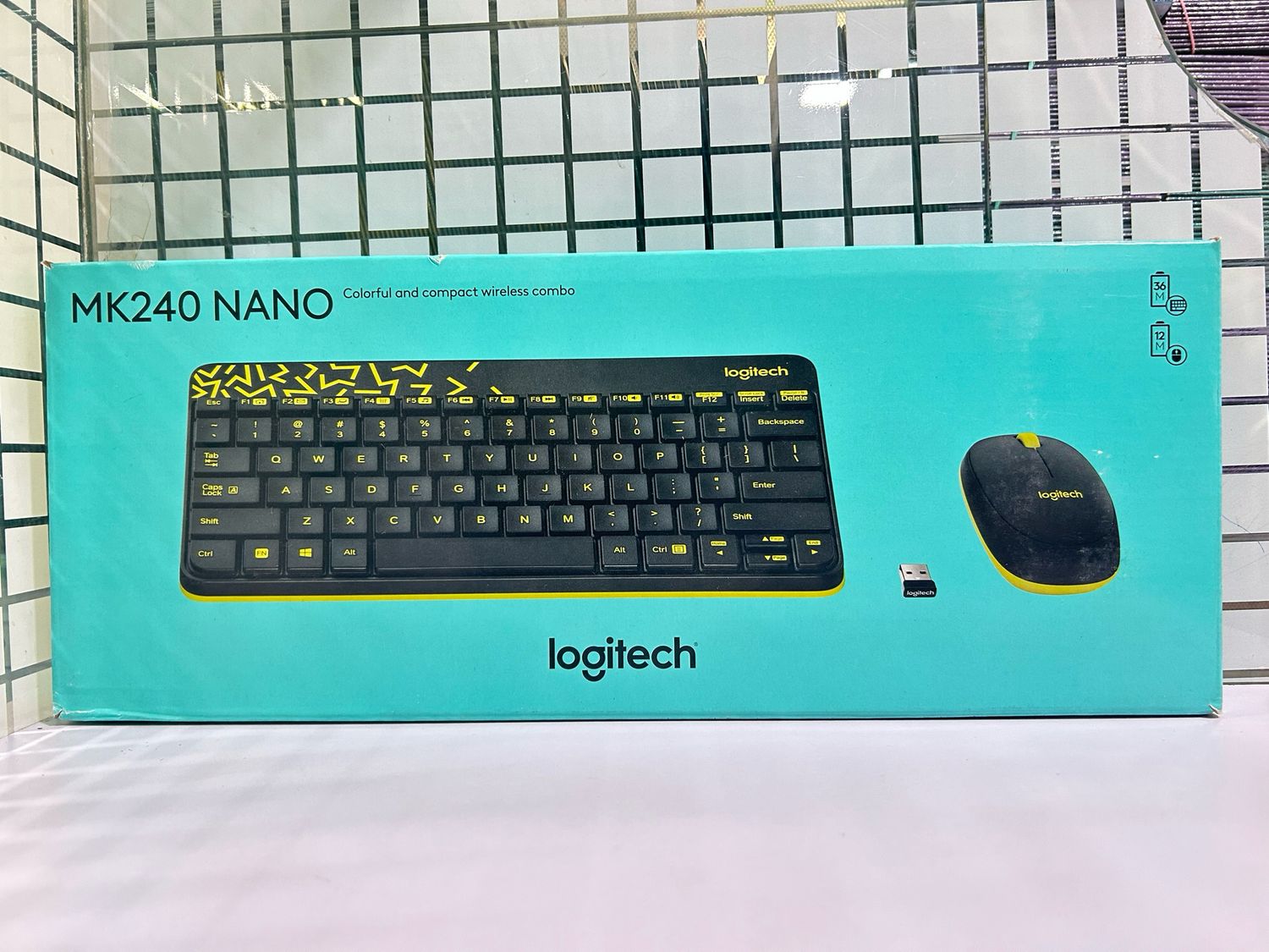 Logitech MK240 Nano Wireless Keyboard Mouse, Black Logitech MK240 Nano Wireless Keyboard Mouse, Black