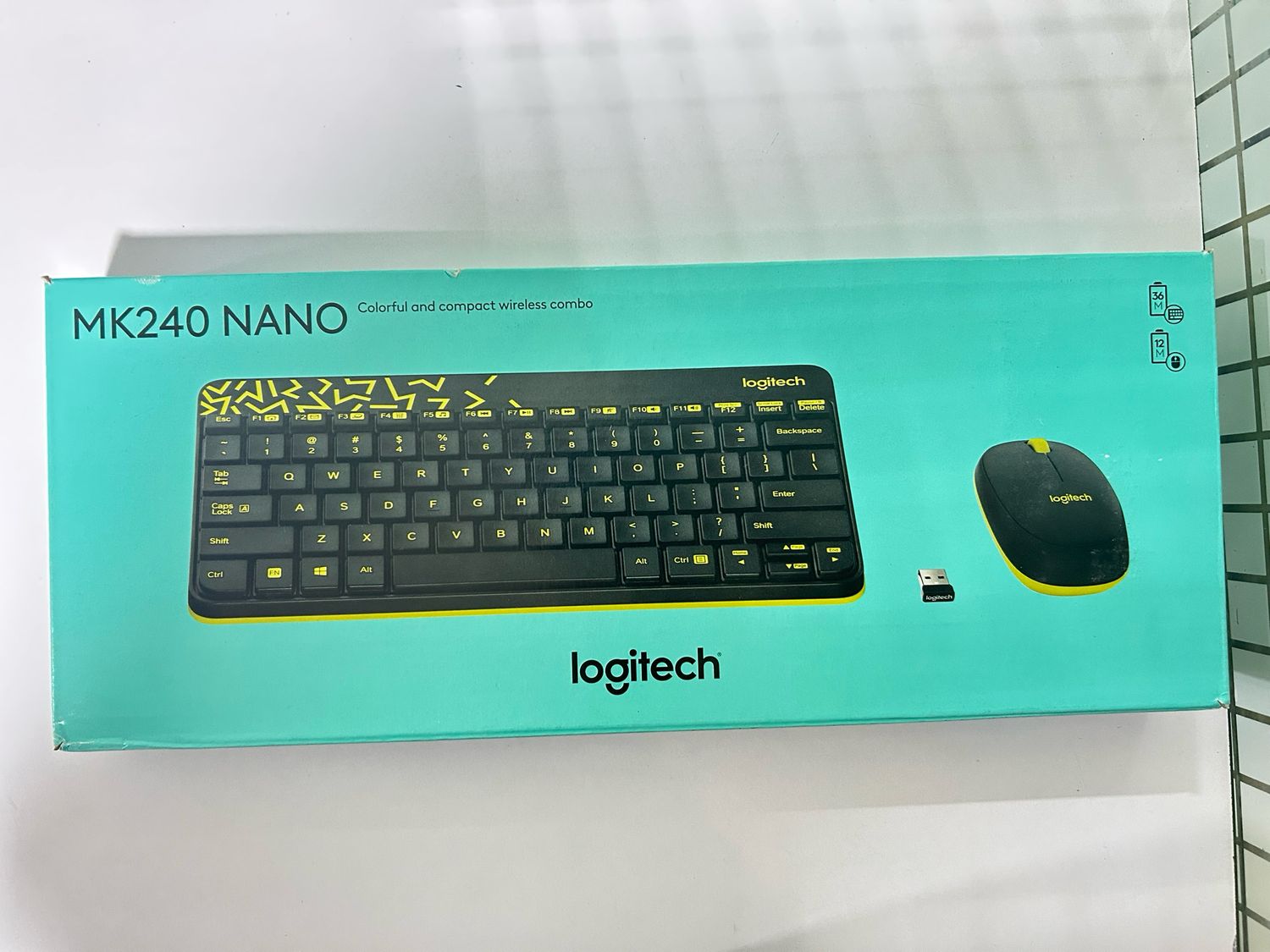 Logitech MK240 Nano Wireless Keyboard Mouse, Black Logitech MK240 Nano Wireless Keyboard Mouse, Black