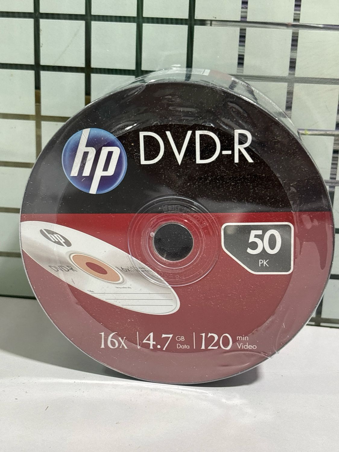 HP DVD Recordable DVD-R 4.7GB 50 Pack, Wrap