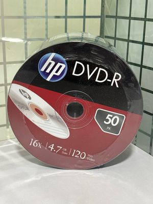New, HP DVD-R 4.7GB Blank Disc (50-Disck Wrap Pack)