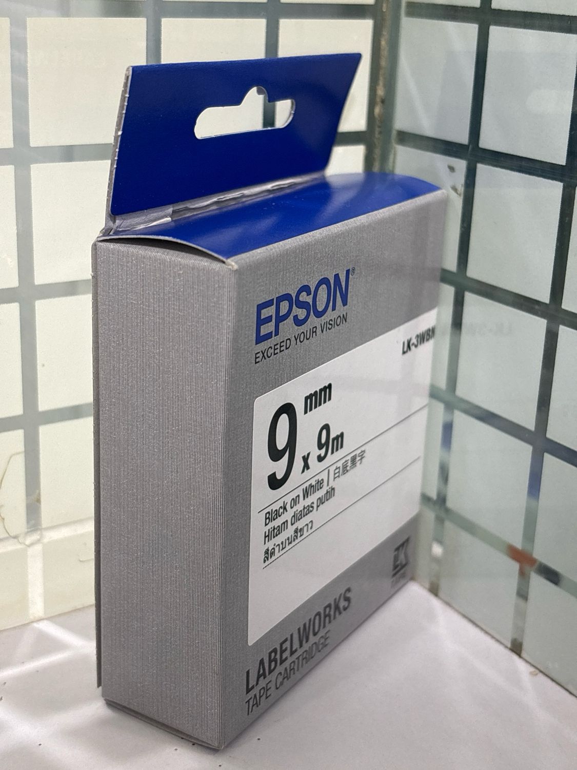 Epson LK-3WBN 9mm black On White Label Tape Epson LK-3WBN 9mm black On White Label Tape