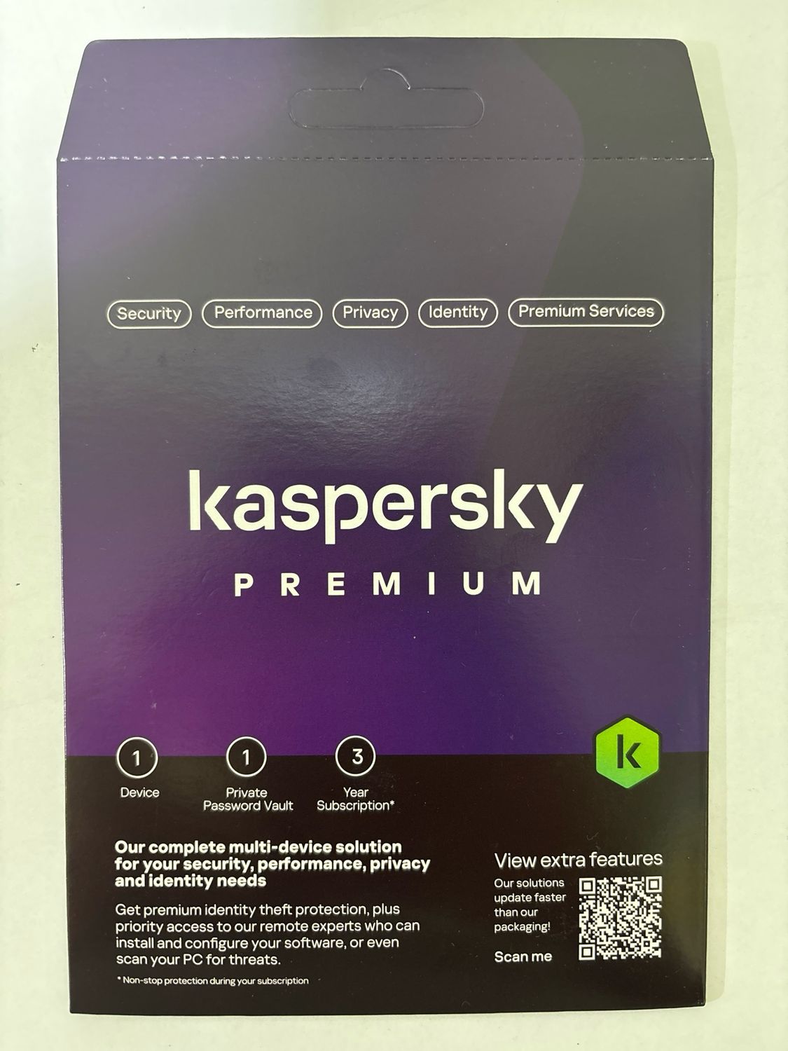 New, 1 User, 3 Year, Kaspersky Premium (total security)