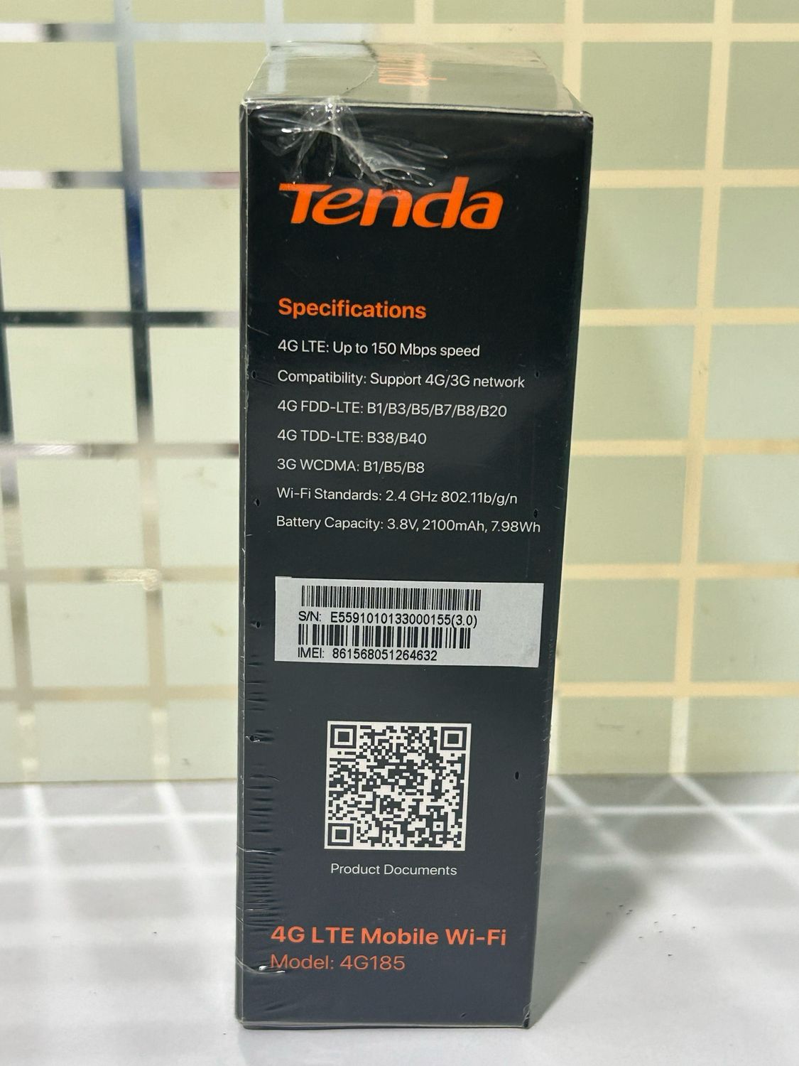Tenda 4G185 3G/4G LTE Advanced 150Mbps Pocket Mobile Wi-Fi Hotspot Device Tenda 4G185 3G/4G LTE Advanced 150Mbps Pocket Mobile Wi-Fi Hotspot Device