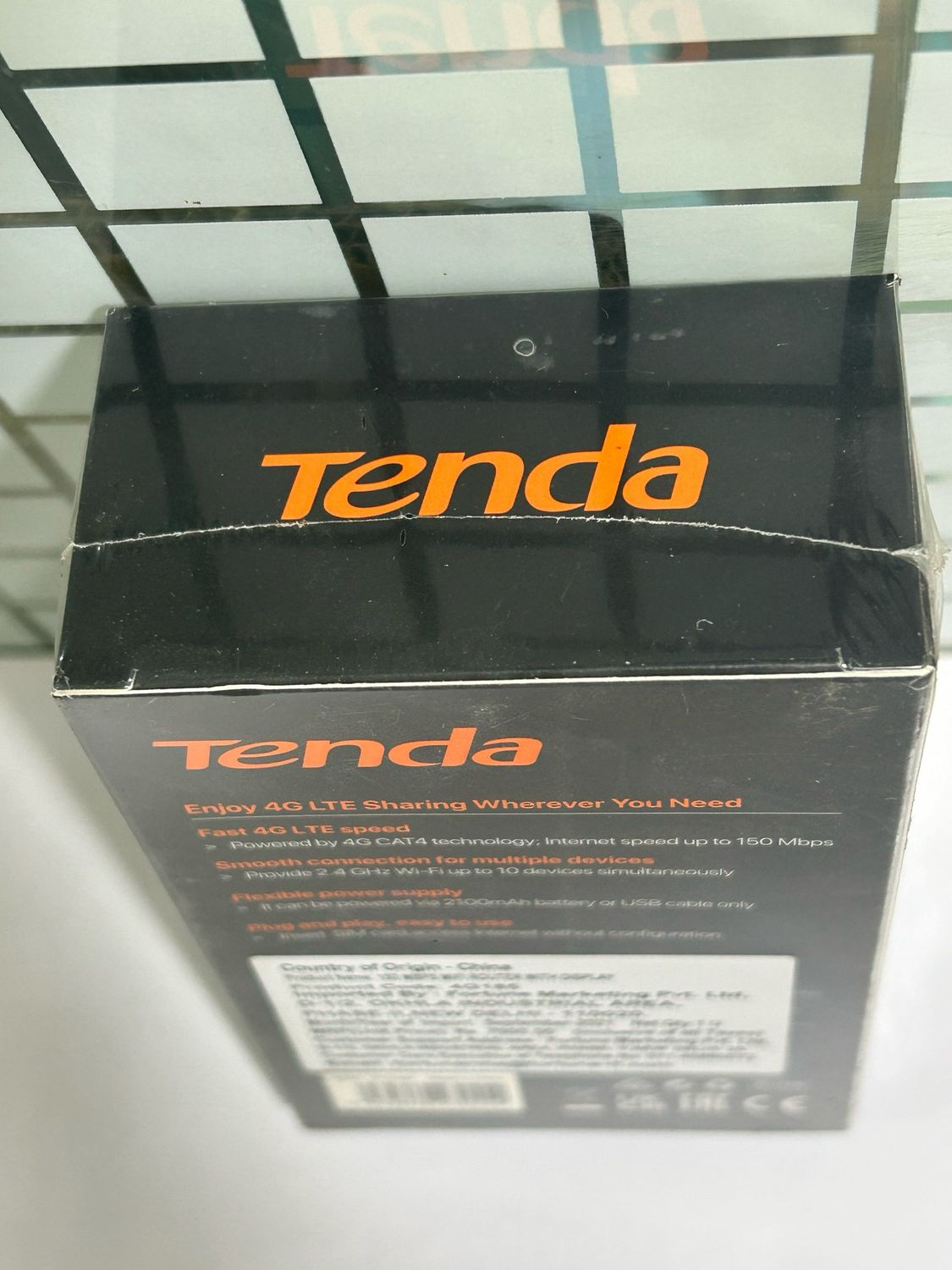 Tenda 4G185 3G/4G LTE Advanced 150Mbps Pocket Mobile Wi-Fi Hotspot Device Tenda 4G185 3G/4G LTE Advanced 150Mbps Pocket Mobile Wi-Fi Hotspot Device