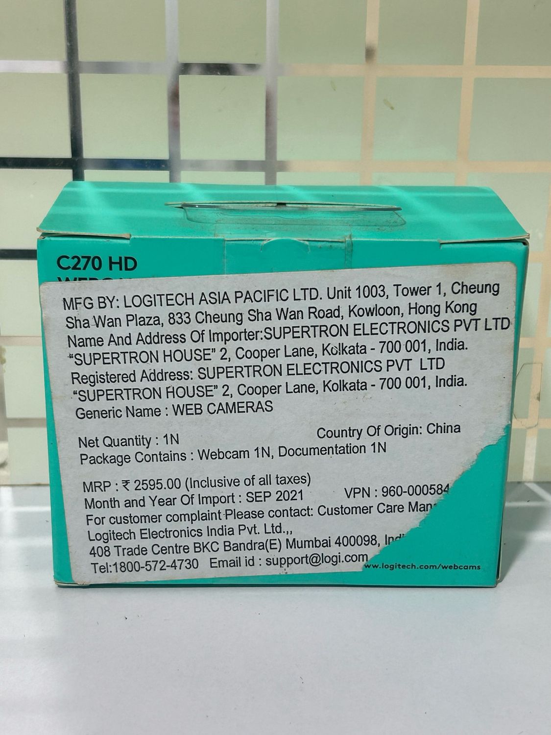 Logitech C270 HD Webcam, 720p/30fps Logitech C270 HD Webcam, 720p/30fps