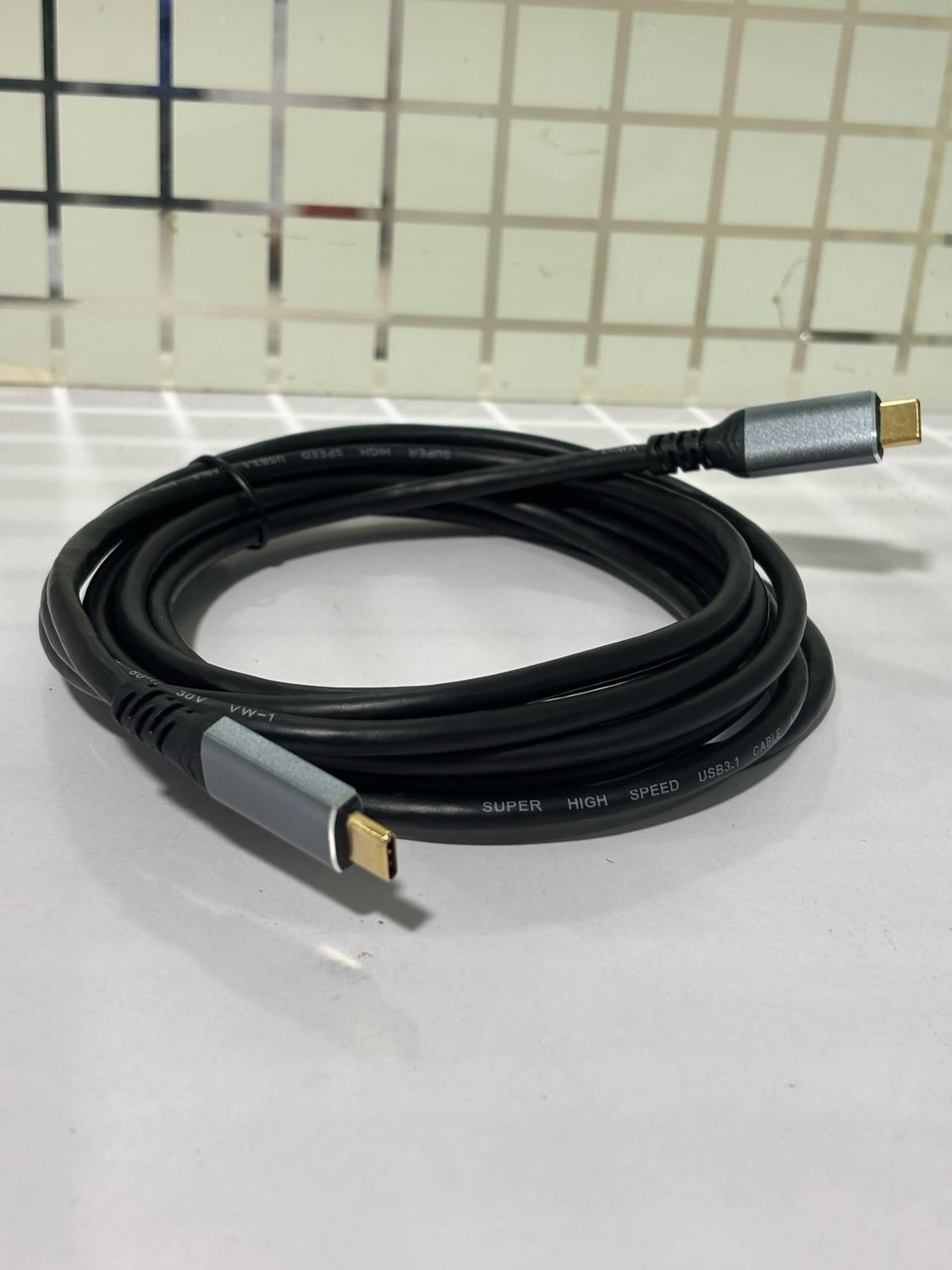 3mtr Type-C to Type-C Black PVC Cable 3mtr Type-C to Type-C Black PVC Cable