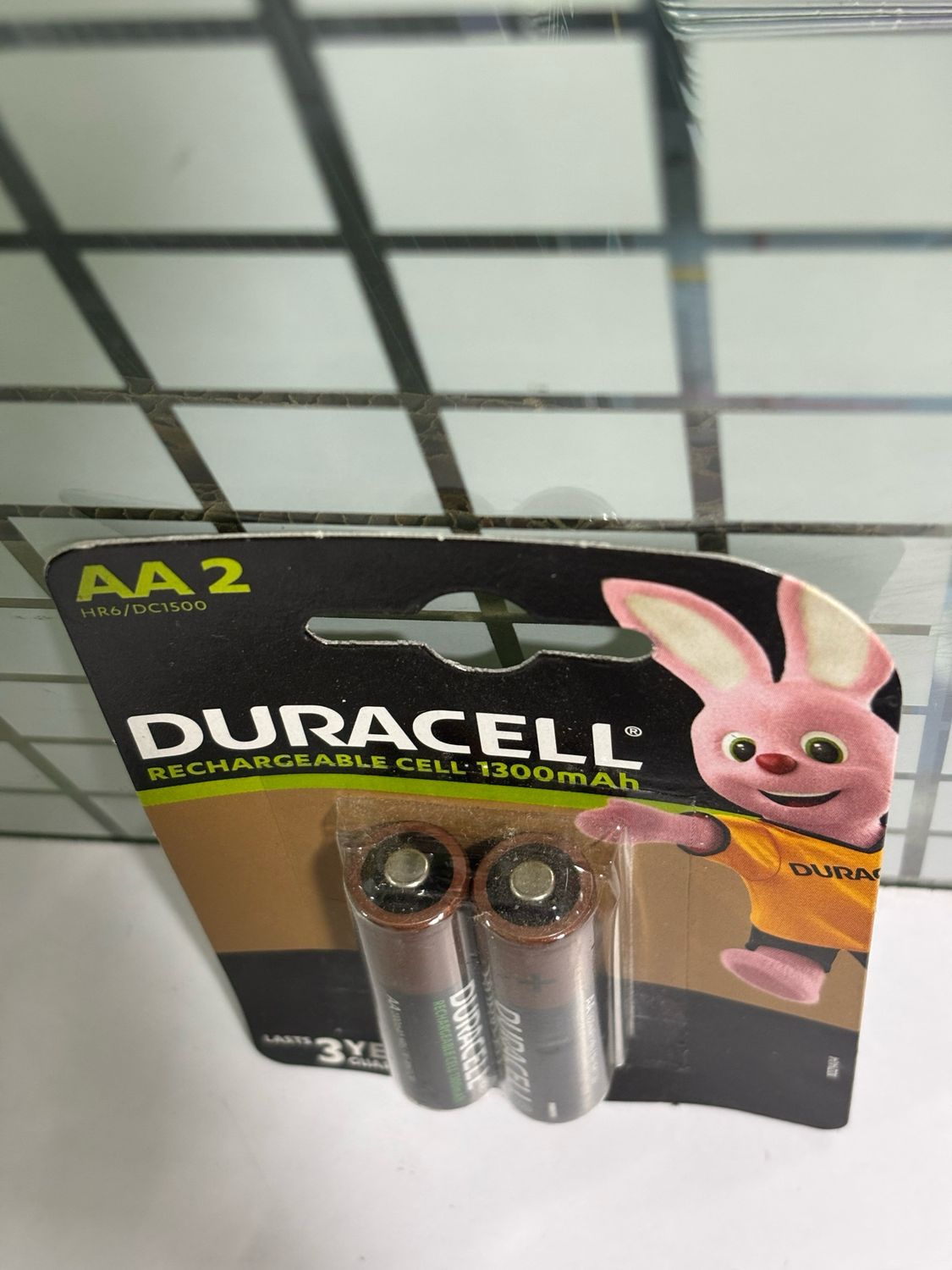 Duracell AA, 2 Batteries, 1300mAh, Rechargeable