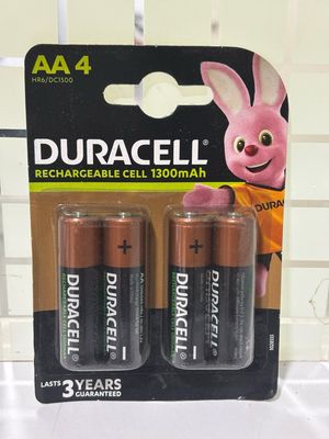 Duracell AA, 4 Batteries, 1300mAh, Rechargeable Plus