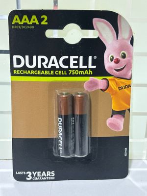 Duracell AAA, 2 Battery, 750mAh, Rechargeable