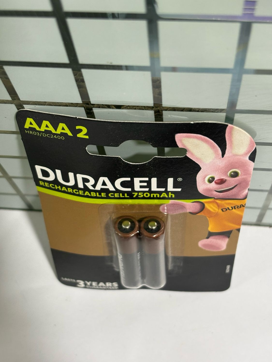 Duracell AAA, 2 Battery, 750mAh, Rechargeable