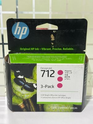 HP DesignJet 712 3-pack Magenta Ink Cartridge, 29ml (3ED78A)