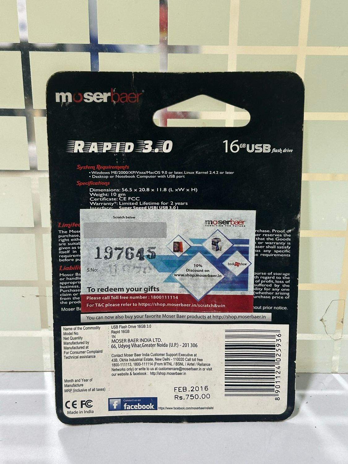 Moserbaer 16GB Pen Drive, 3.0, Rapid Moserbaer 16GB Pen Drive, 3.0, Rapid