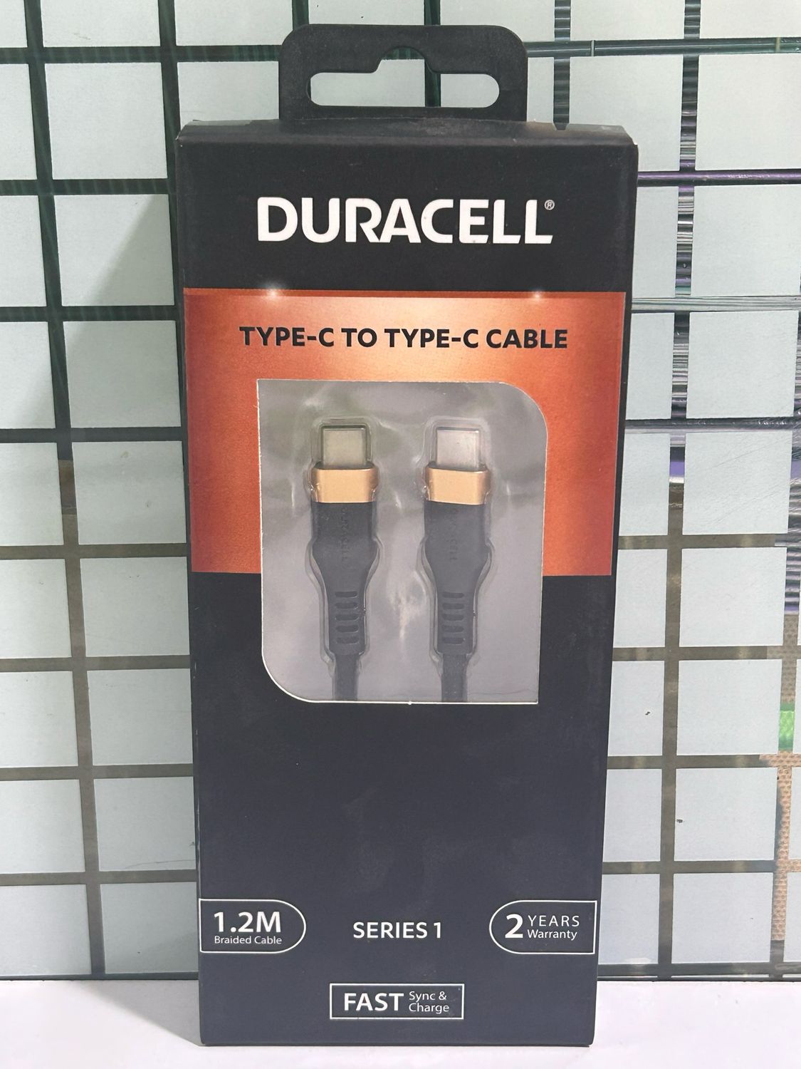 Duracell 1.2mtr 4A Type-C to Type-C Charging Cable