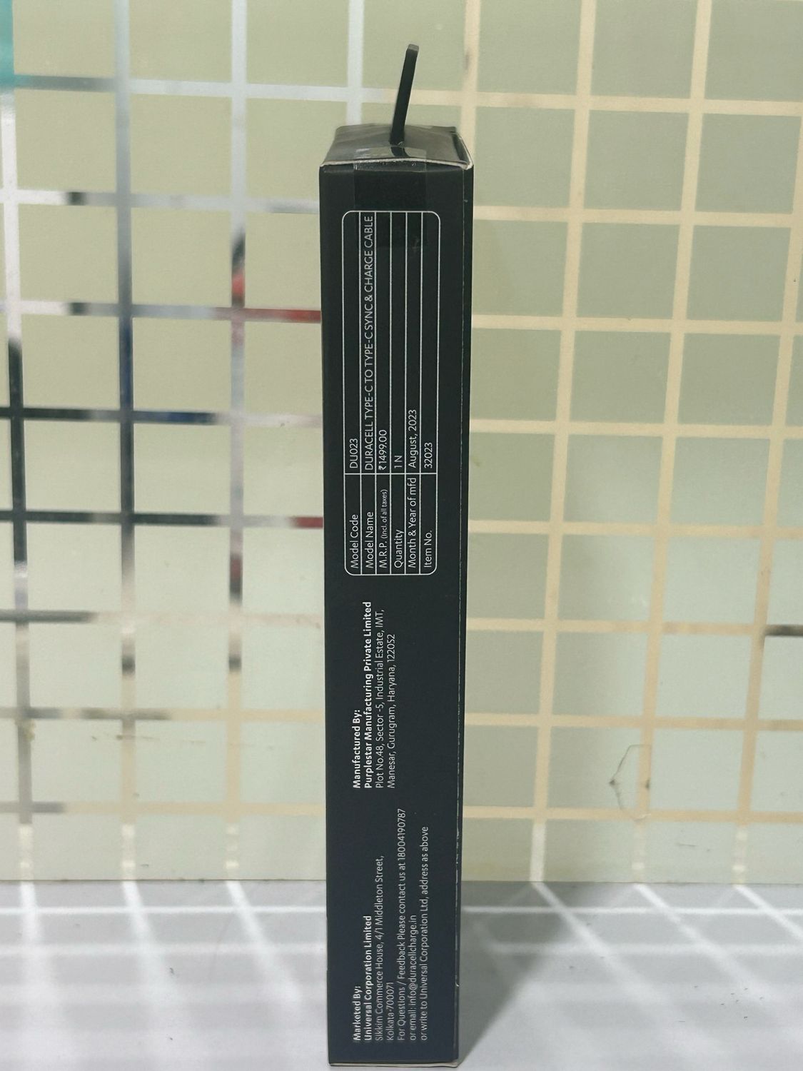 Duracell 1.2mtr 4A Type-C to Type-C Charging Cable Duracell 1.2mtr 4A Type-C to Type-C Charging Cable