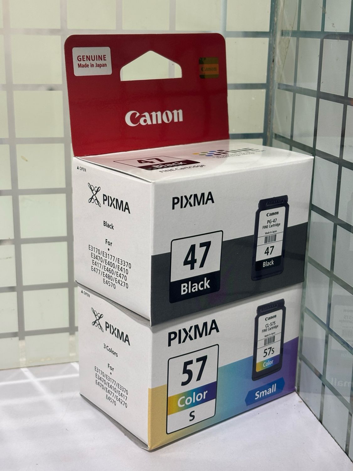 Canon Pixma E417, E460, E470, E477 Cartridge (PG47 CL57s) Canon Pixma E417, E460, E470, E477 Cartridge (PG47 CL57s)