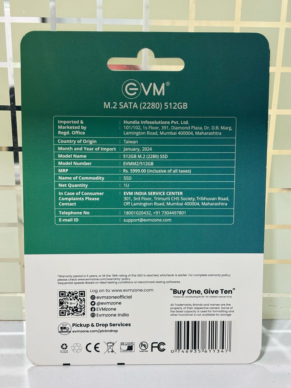 EVM M.2 (2280) 512GB SSD - Fast Performaning SATA Internal SSD EVM M.2 (2280) 512GB SSD - Fast Performaning SATA Internal SSD