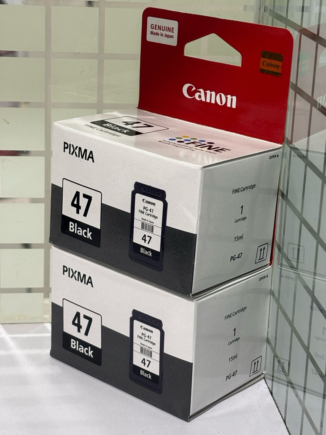 Canon Pixma PG-47 Ink Cartridge, Black, Twin Pack