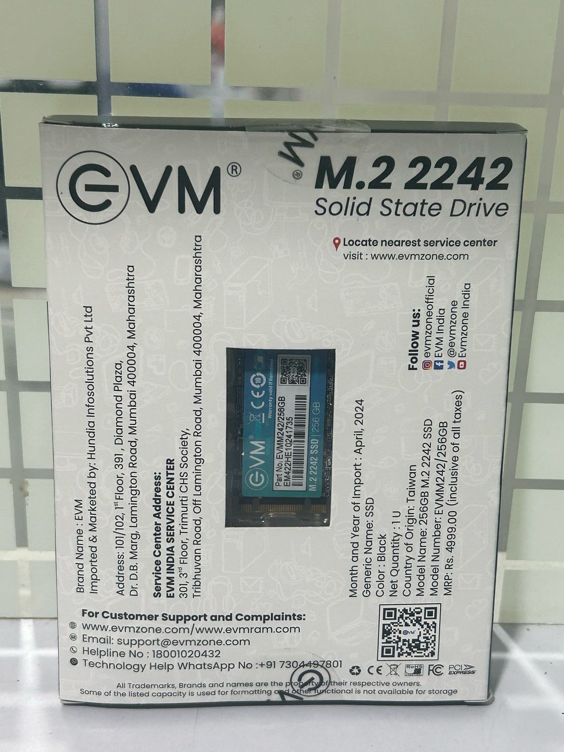 EVM 256GB 2242 M.2 SATA SSD EVM 256GB 2242 M.2 SATA SSD