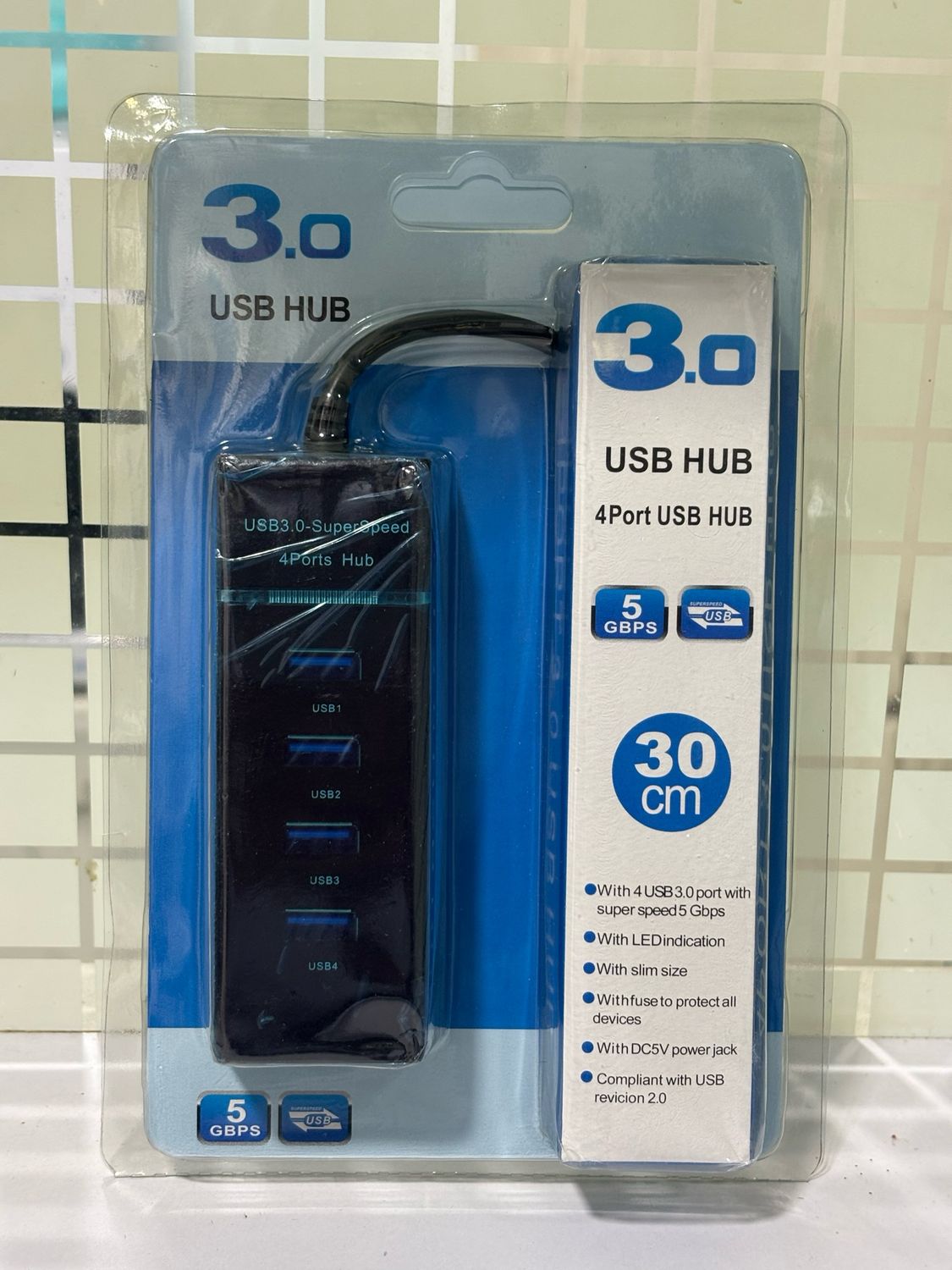 4-Port USB Hub with USB 3.0 Super Speed