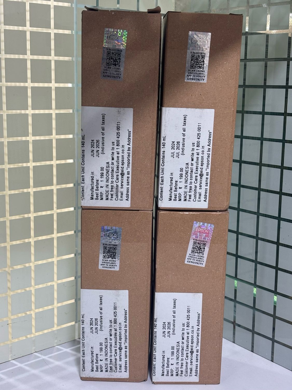 Epson F541, F130, F140 Ink Bottle (BK/C/Y/M - T49P)