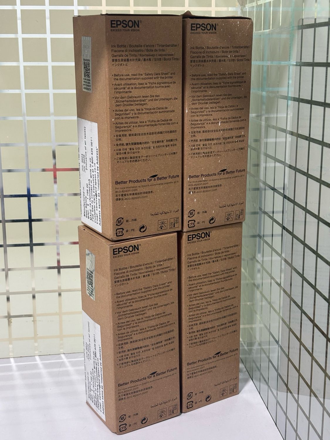 Epson F541, F130, F140 Ink Bottle (BK/C/Y/M - T49P)