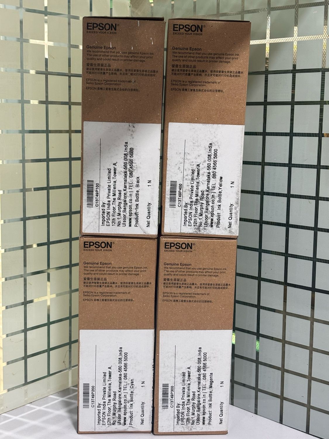 Epson F541, F130, F140 Ink Bottle (BK/C/Y/M - T49P)