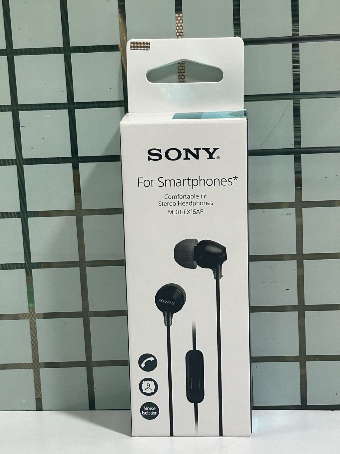 Sony MDR-EX155AP in-Ear Headphones with Mic, Black