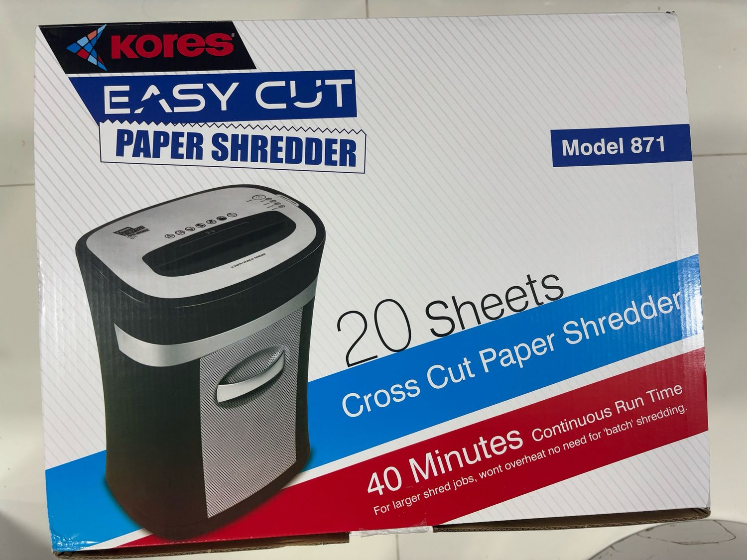 Kores Easy Cut 871 Paper Shredder Kores Easy Cut 871 Paper Shredder