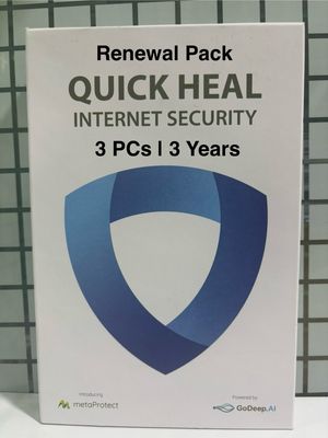Renewal, 3 User, 3 Year, Quick Heal Internet Security