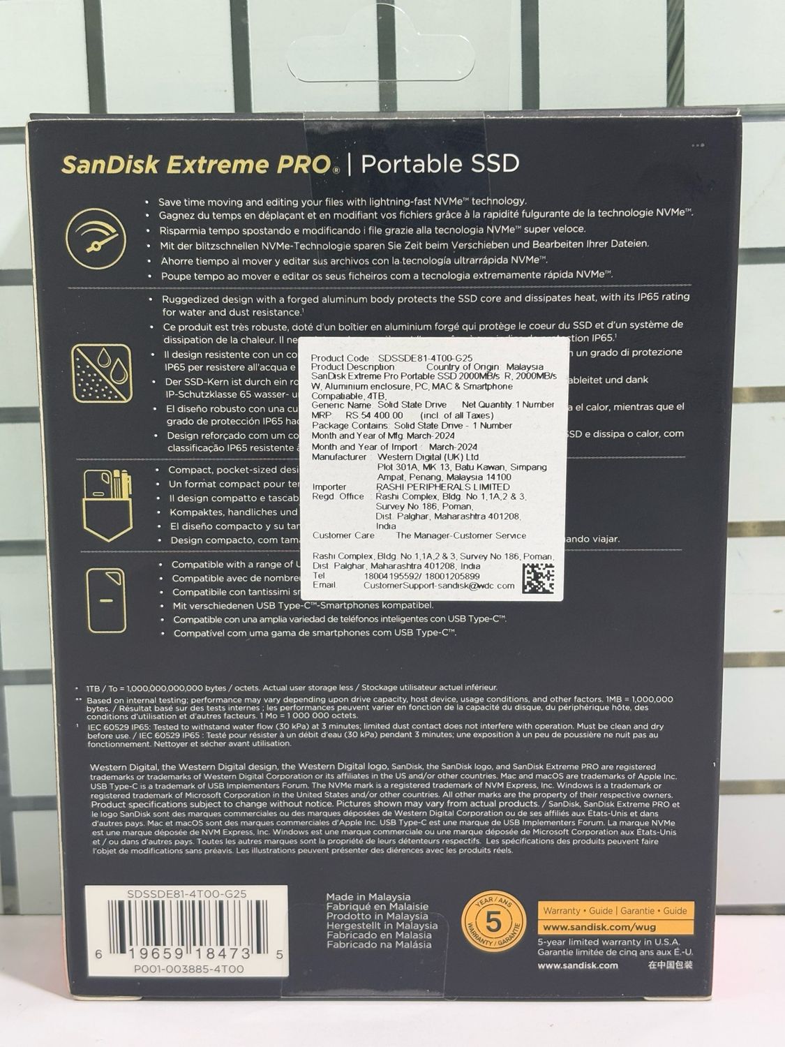 SanDisk 4TB Extreme PRO Portable SSD SanDisk 4TB Extreme PRO Portable SSD