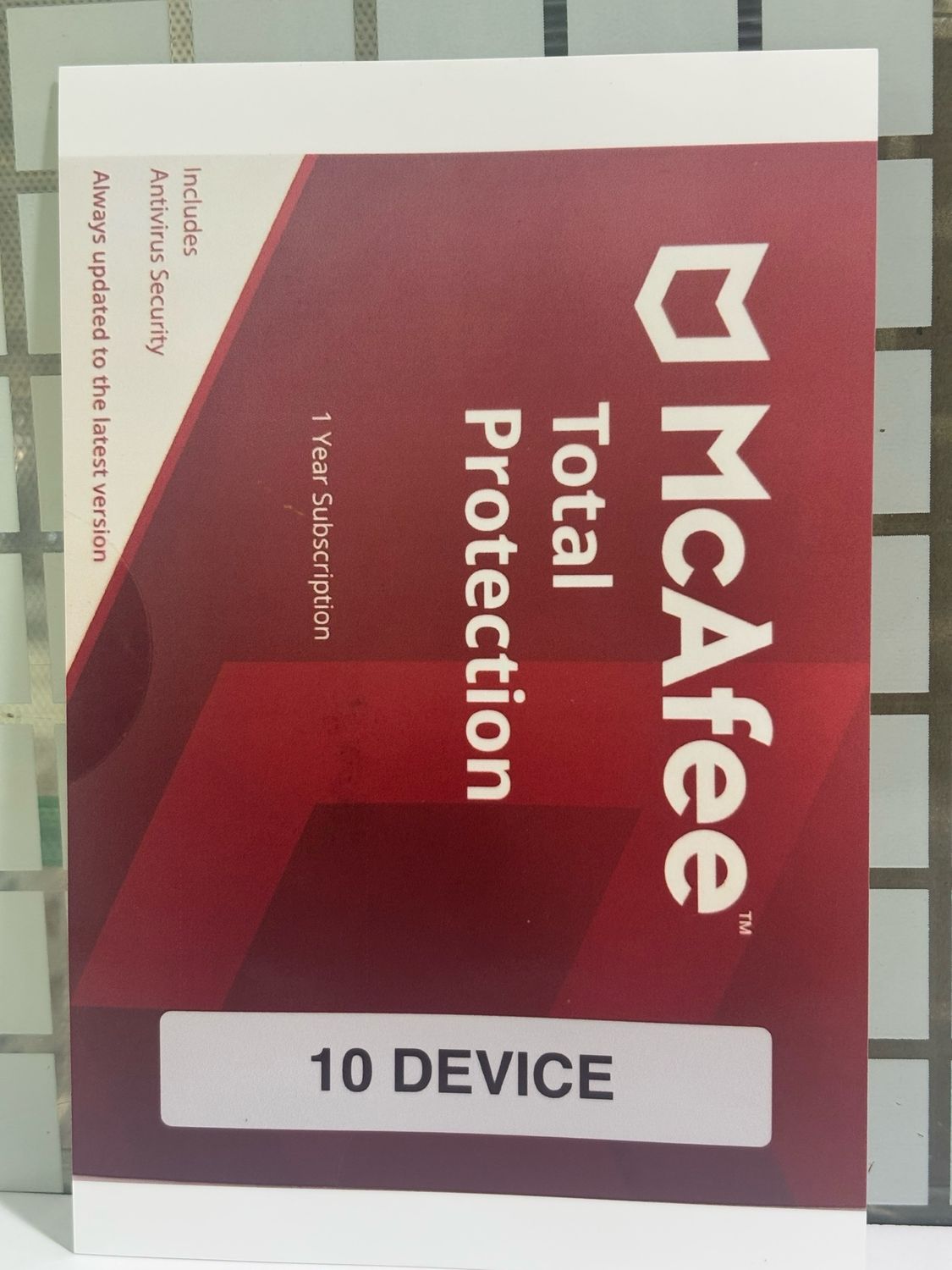 New, 10 User, 1 Year, Mcafee Total Protection