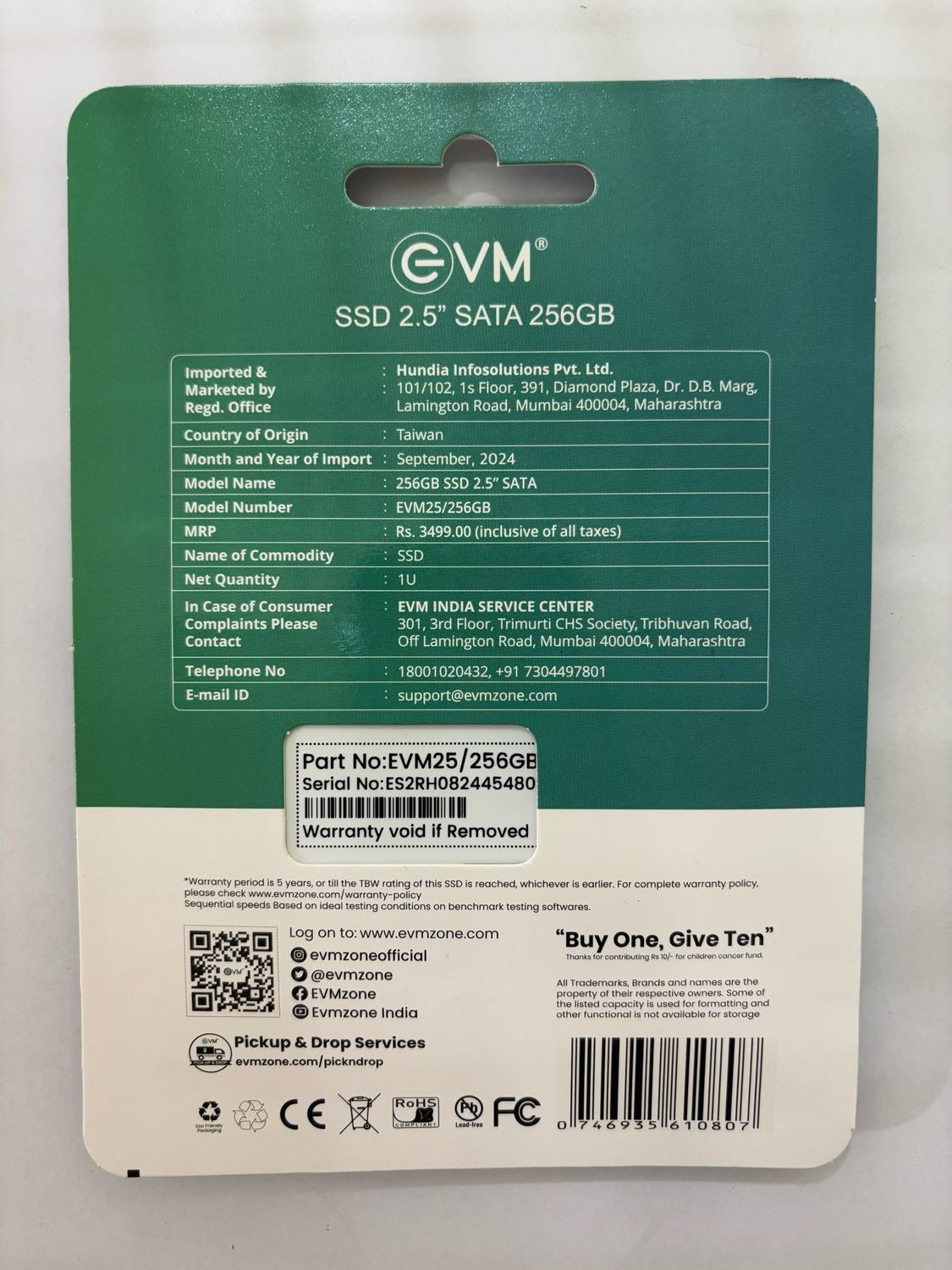 EVM 256GB SSD - 2.5 Inch SATA Solid-State Drive