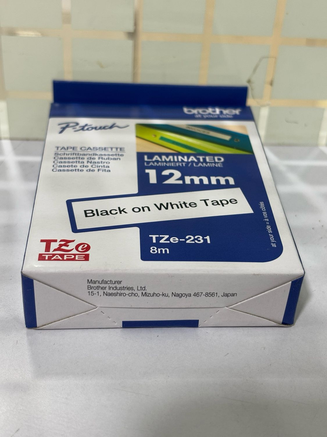 Brother TZe-231 Black on White 12mm Label Tape