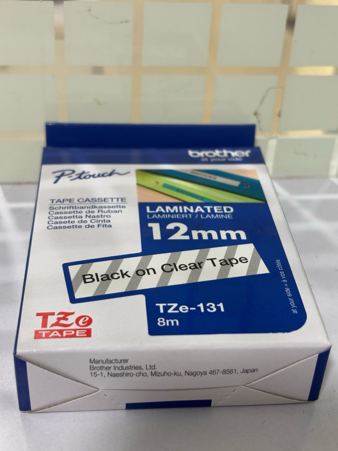 Brother Tze-131 Black on Clear 12mm Label Tape