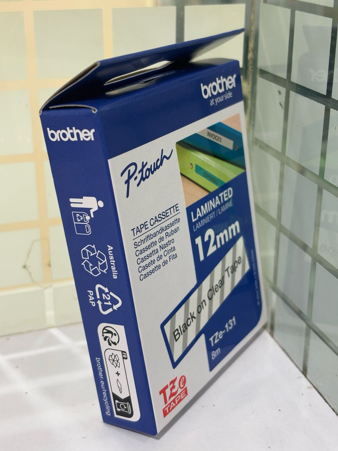 Brother Tze-131 Black on Clear 12mm Label Tape