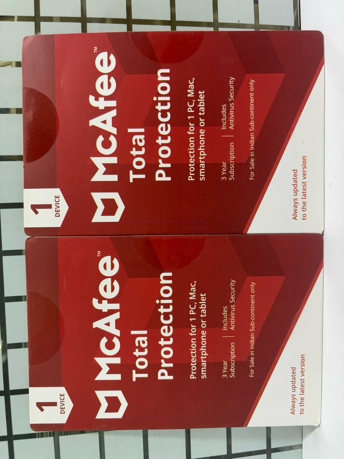 2 User, 3 Year, Mcafee Total Protection