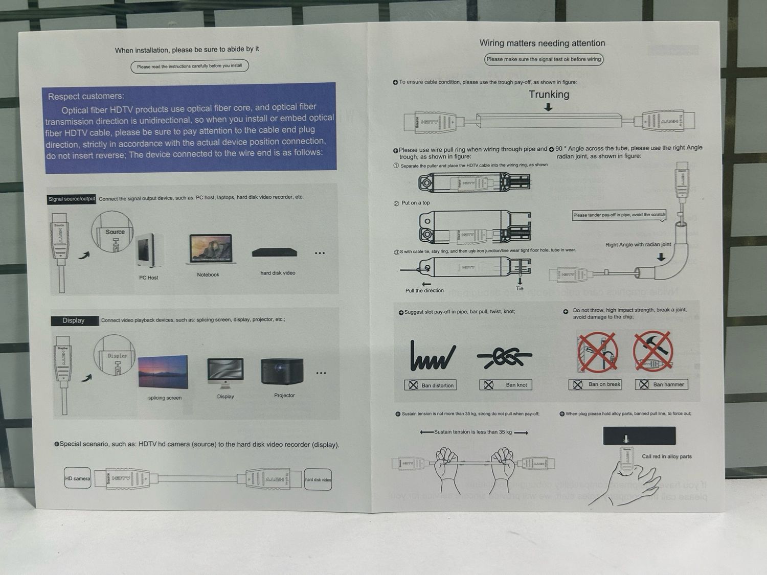 8k UHD HDTV HDMI Cable (Active Optical Cable) 8k UHD HDTV HDMI Cable (Active Optical Cable)