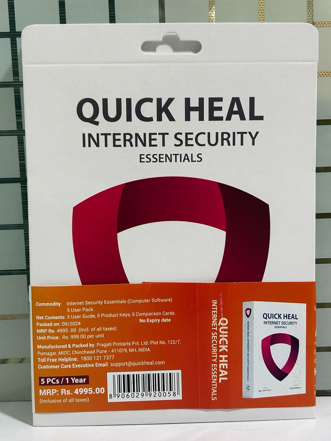 New, 5 User, 1 Year, Quick Heal Internet Security Essentials