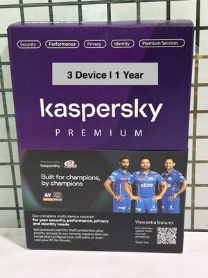 New, 3 User, 1 Year, Kaspersky Premium (total security)
