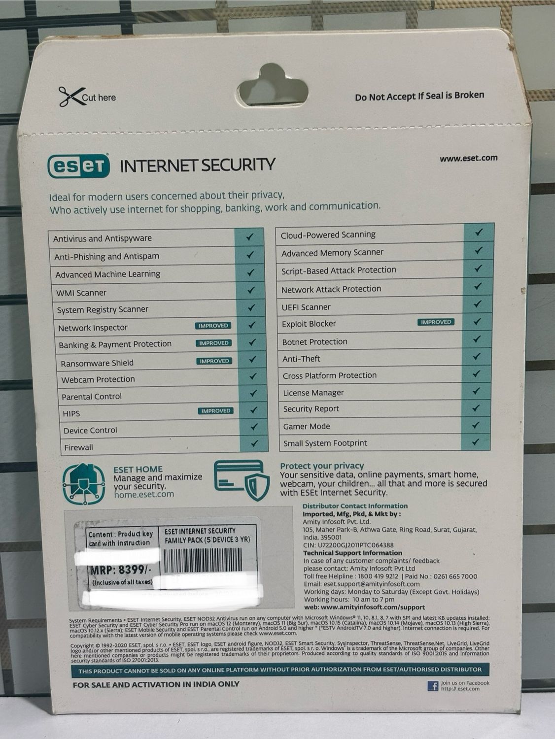 5 User, 3 Year, Eset Internet Security (5-keys)