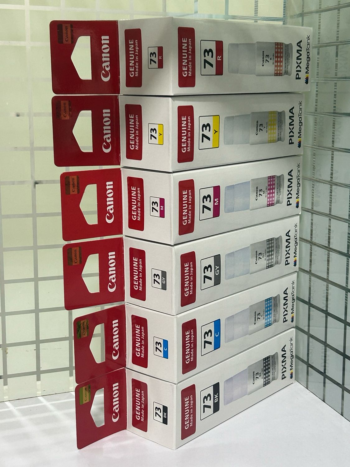 Original ink Canon Pixma 73 set of 6 bottle (Bk/C/Y/M/R/Gr)