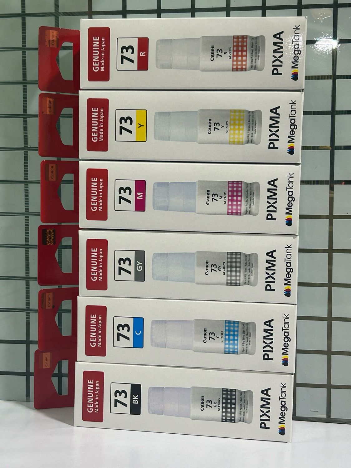 Original ink Canon Pixma 73 set of 6 bottle (Bk/C/Y/M/R/Gr)