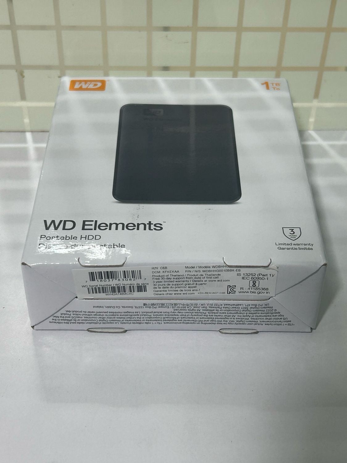 WD 1TB Elements Portable Hard Disk Drive