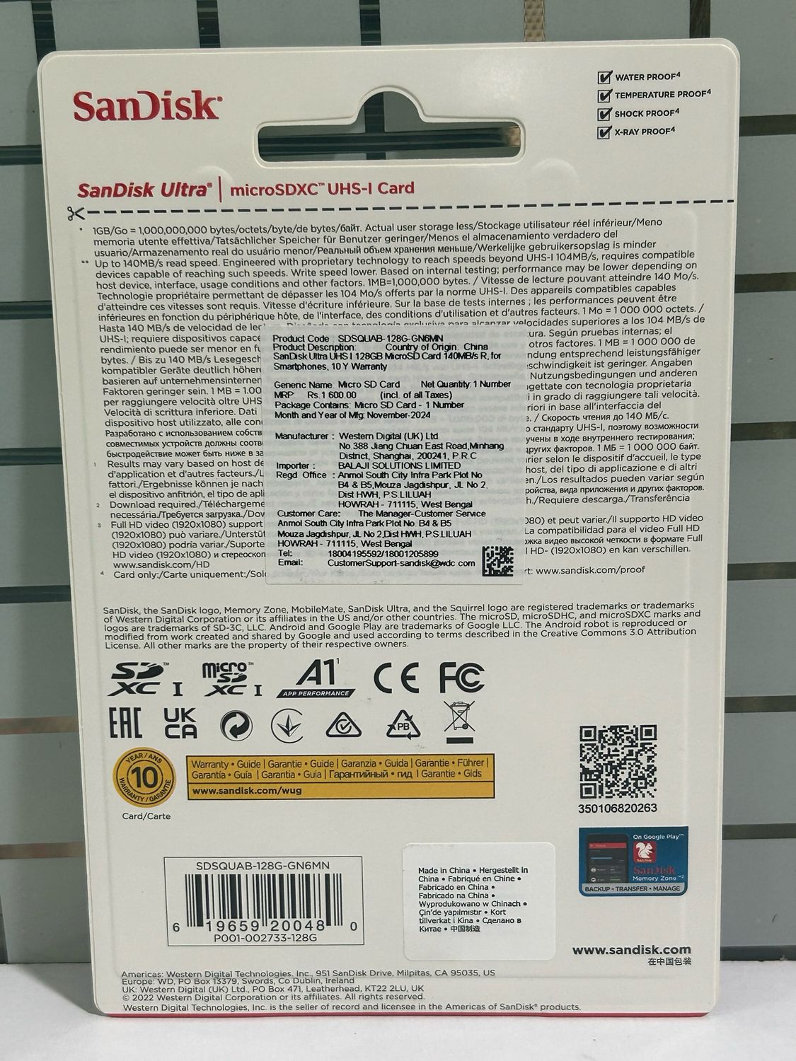 SanDisk 128GB A1 Memory Card ,Class 10 SanDisk 128GB A1 Memory Card ,Class 10