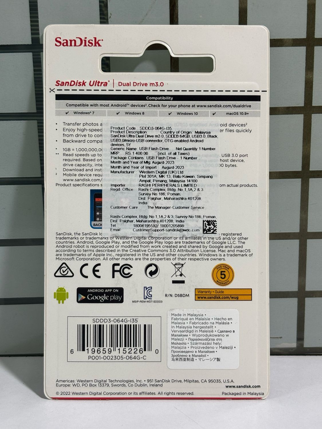 Sandisk 64GB OTG Pen Drive (m3.0 SDDD3) Sandisk 64GB OTG Pen Drive (m3.0 SDDD3)