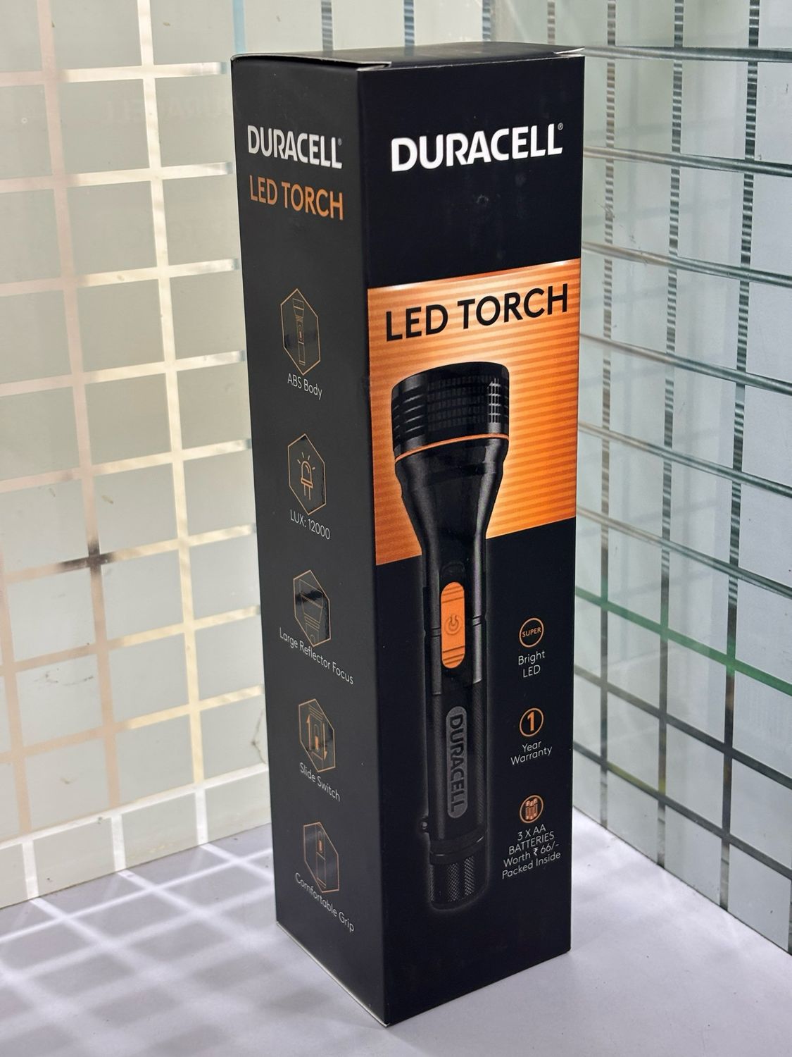 Duracell LED Torch Light (AA/3-Batteries)
