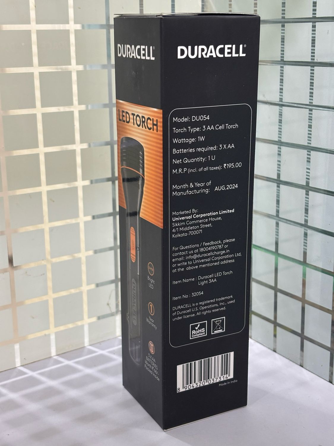 Duracell LED Torch Light (AA/3-Batteries)