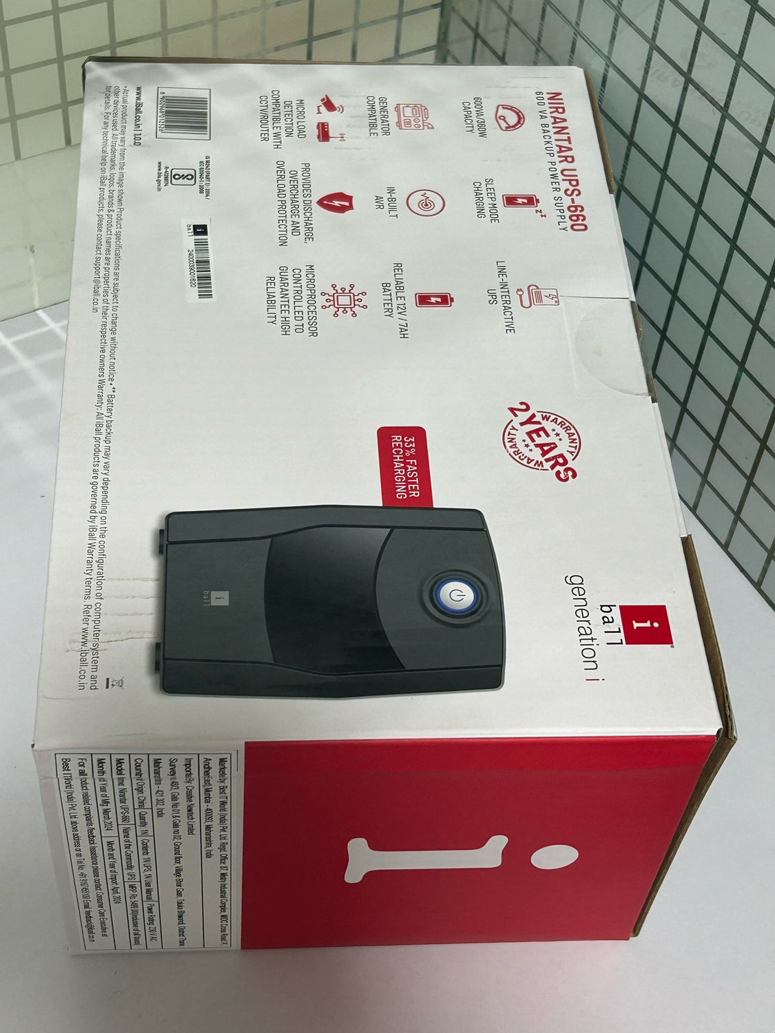 iBall Nirantar UPS-660 Power Backup, 600VA