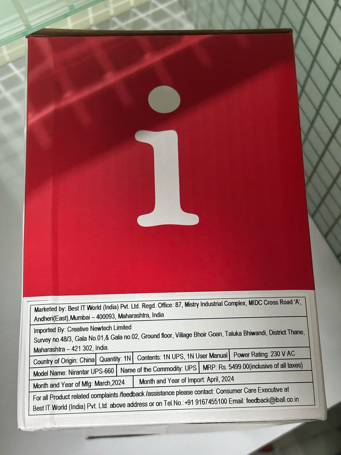 iBall Nirantar UPS-660 Power Backup, 600VA